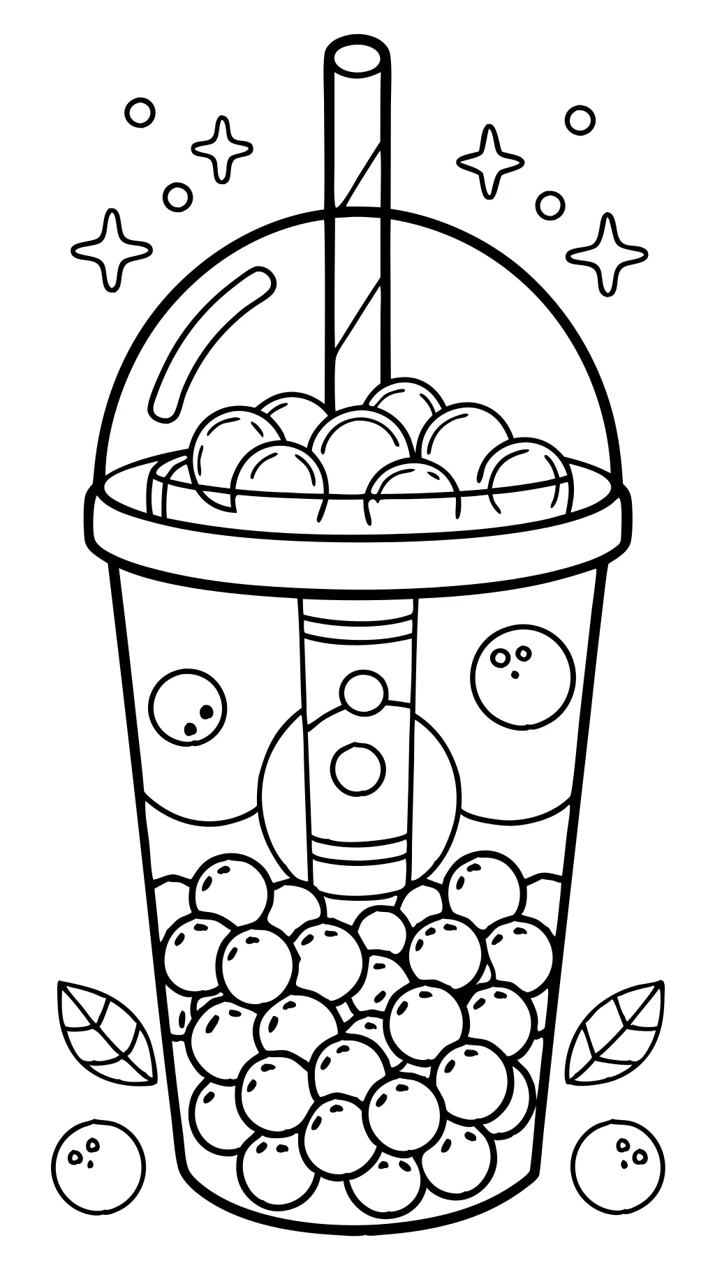 boba tea coloring pages